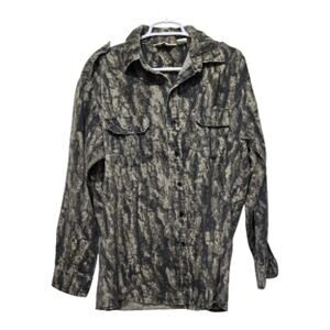 Camco Vintage Brush Camo Field Shirt Large Made in USA